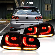 VLAND Smoked LED Tail Lights For Volkswagen VW Golf 6 MK6 2010-2014 w/Dynamic