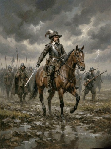 Oliver cromwell and - the, new