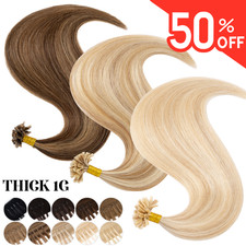 100% Real Remy Hair Nail U Tip