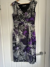 Michaela Louisa Purple Animal Print Dress | UK 10 | Elegant Party Style