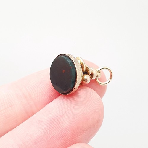 Vintage 9ct gold bloodstone - 9k,