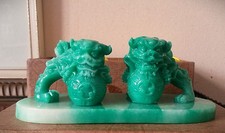 Pair Of Vintage Green Jade /