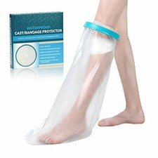 Fasola Adult 24" Waterproof Plaster Cast Leg Dressing Protector for Shower