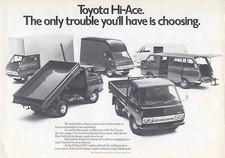 Toyota Hi-Ace Van Luton Tipmaster Minibus 1974-75 Original UK Sales Brochure