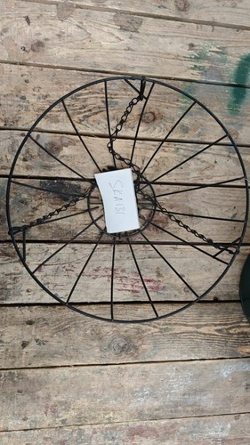 Black metal hanging basket - metal,