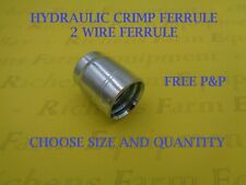 Hydraulic Pipe Hose Crimp Ferrule 2 Wire 1/4" 3/8" 1/2" 5/8" 3/4" 1"  Free p&p