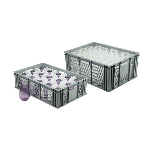 Glassware wash store - glassware, crates