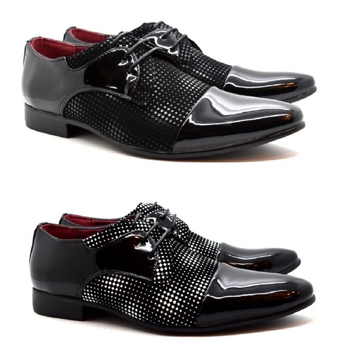 Mens lace shiny patent - up,