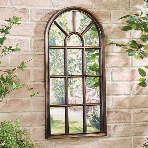 70cm arched garden mirror - garden,