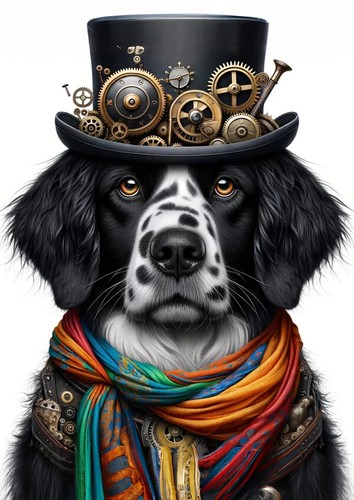 Diego dog mint decoupage - diego,