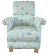 Fryetts Bergen Fabric Adult Chair Armchair Blue Floral Ochre Grey Duck Egg Green