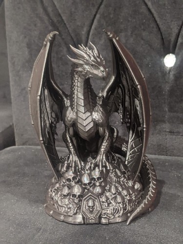 Gothic dragon with skulls