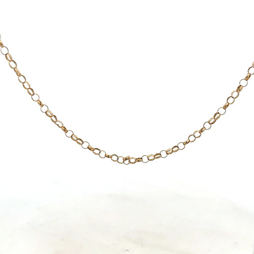 9ct yellow gold belcher - , chain