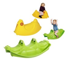 Kids Plastic Toy Rocking Seater Seesaw Rocker Children Indoor Outdoor Croc Chic
