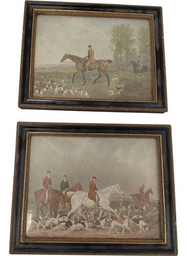 Vintage hunting scene - vintage,