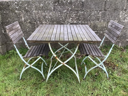 Folding oak slats wrought - folding,