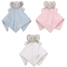 Baby Town Elephant Comforter Security Blanket Boy Girl Blue Pink White