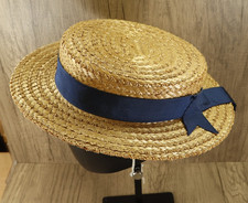 Vintage Olney Boater Straw Hat