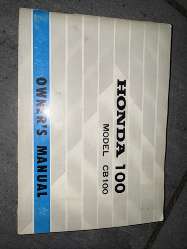 Honda cb100 owners manual - cb100,