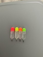 4 X 4g Small Mixed fluorescent Water Loaded Pellet Waggler Floats Coarse Fishing