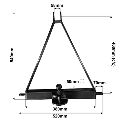Frame point tow hitch - frame, 3