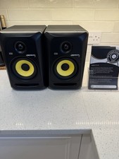 KRK Rokit RP5 G3 Pair of Active Studio Monitors + Power Leads - Tested - POSTAGE