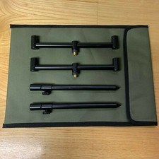 2 ROD BUZZ BAR SET BLACK WITH BAG 2 20-30CM BANK STICKS 2 20CM BARS CARP FISHING