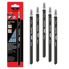 5 x TopsTools T744D Long 180mm Jigsaw Blades Very Fast Cuts For Wood Bosch