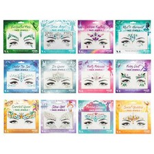 Face Jewels by Moon Glitter - Festival Face Body Gems, Crystal Make up Stickers