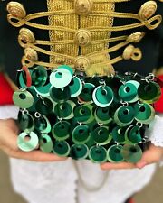 Paco Rabanne x H&M HM Disc Embellished Shoulder Bag Green Metallic Chain New