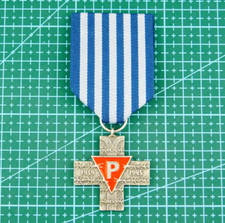 4201 WW2 RP AUSCHWITZ HOLOCAUST SURVIVOR CROSS MEDAL POLAND JEWISH