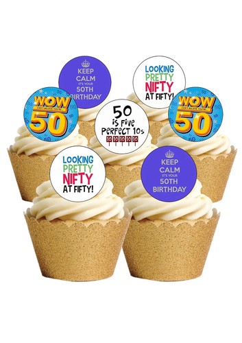 Cake toppers age fifty - 50, 50th