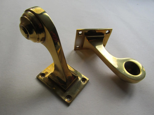Rustic brass towel rail - rustic,