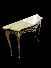 Vintage Brass Gilt Console