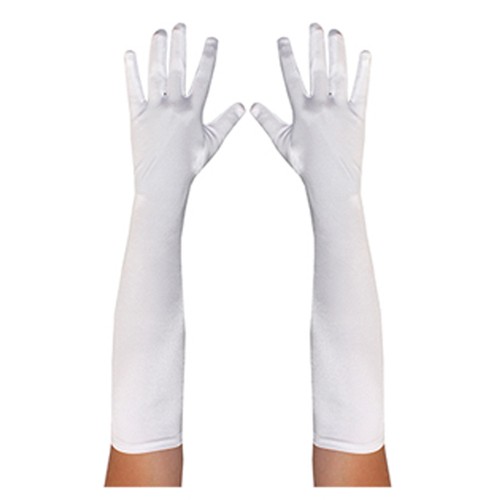 White satin spandex - white,