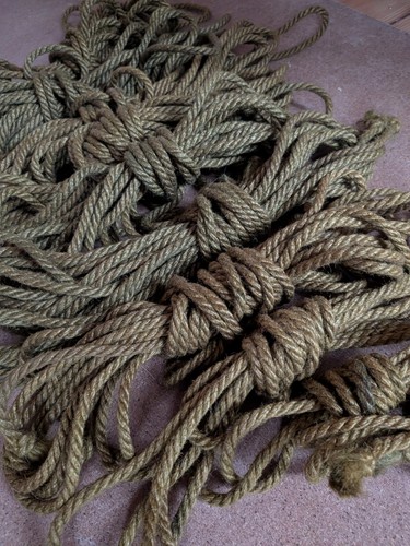 Jute shibari rope set olive - shibari,