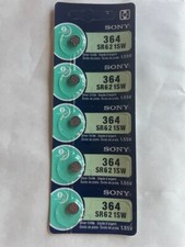 5 Pcs Everactive364/SR621SW AG1 SR60 1.55V Silver Oxide Watch Batteries