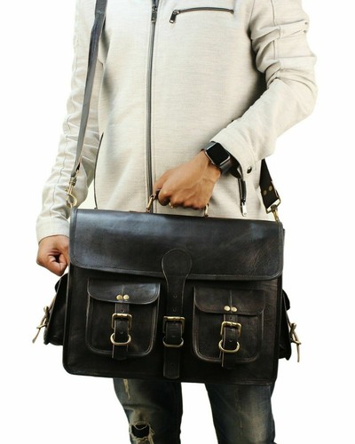 Men genuine vintage satchel - genuine,