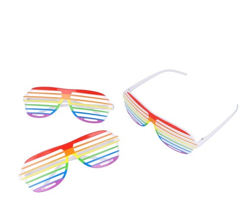 Pride rainbow shutter glasses - pride,