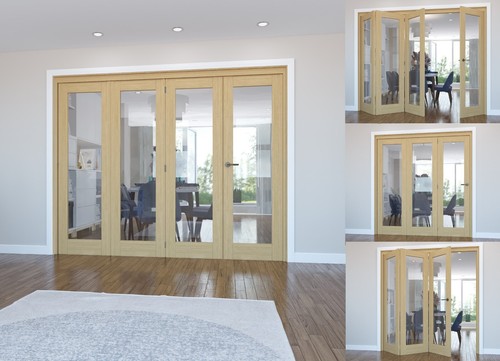 Oak internal bifold doors - oak,