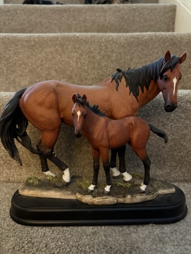 Mounted resin model horses - model,