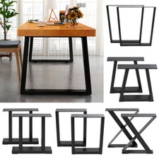 Pair of Metal Steel Legs Industrial Style Base Frame For Dining Table Desk Bench