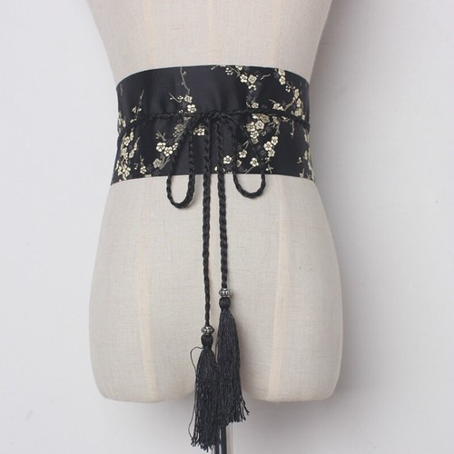 Women belt satin wide kimono - women,