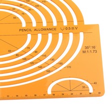 Various Sizes Large Isometric Ellipse Template Semi-elliptical Stencil Ruler