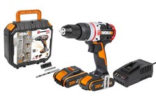 WORX Powershare Cordless Slammer Hammer Drill 20V 60Nm x2 2.0Ah Battery WX354