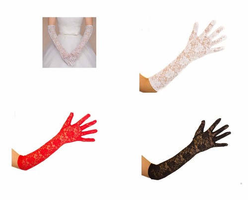 Long lace gloves - delicate, 20's