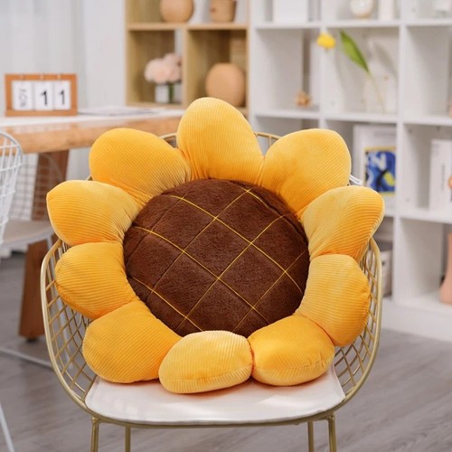Sunflower flower shaped throw - shaped,
