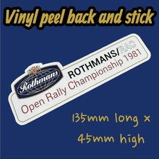 1981 Rothmans RAC Open Rally