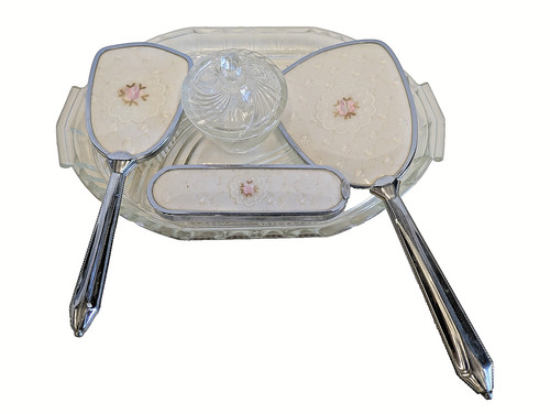 Antique silver guilloche - silver,