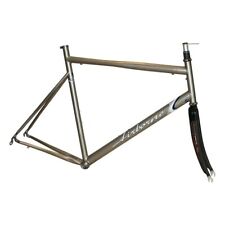 AIRBORNE TITANIUM 3AL-2.5V ROAD TT BIKE FRAMESET CARBON BLADED FORKS CHRIS KING